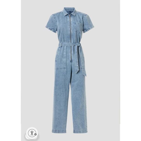 B39 Splendid Denim Jumpsuit Womens Small Utility Erika - Picture 3 of 9